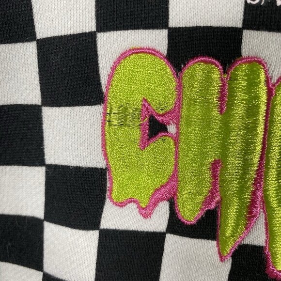 Childish Checkered Hoodie Men’s Size XL Vintage Y2K Skate Sweatshirt - Picture 5 of 15